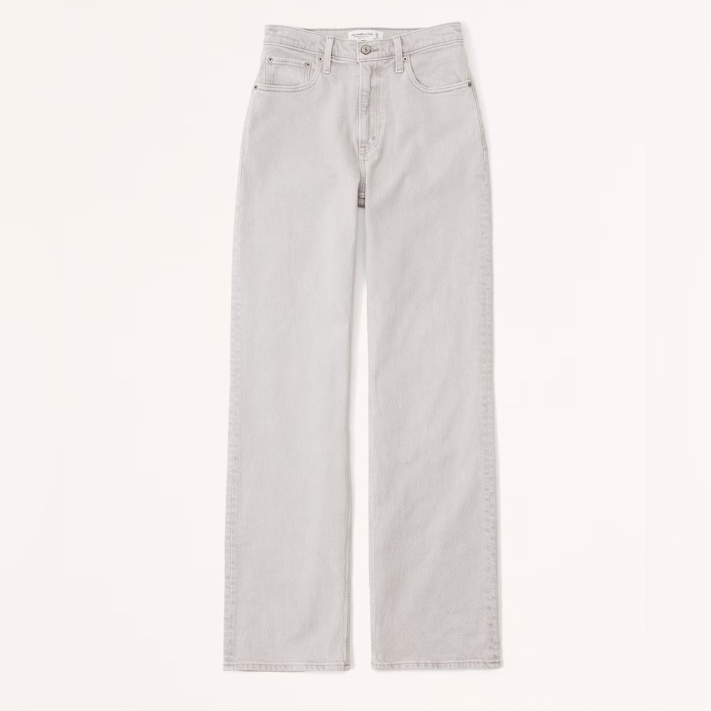 Abercrombie & Fitch Curve Love Ultra High Rise 90s Straight Jeans
